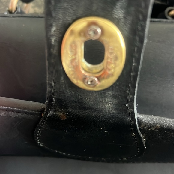 Vintage Coach Metropolitan black Leather Briefcase / Computer Bag 16" x 12" x 3" - Picture 10 of 11